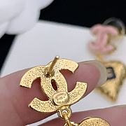 Fortok Chanel C Retro Small Heart Earrings - 5