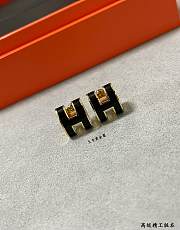Fortok Hermes Black Linlang Earrings in Gold / Rose Gold / Silver - 5