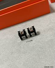 Fortok Hermes Black Linlang Earrings in Gold / Rose Gold / Silver - 3