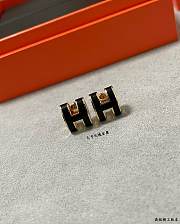 Fortok Hermes Black Linlang Earrings in Gold / Rose Gold / Silver - 4