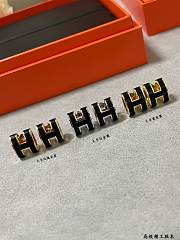 Fortok Hermes Black Linlang Earrings in Gold / Rose Gold / Silver - 2