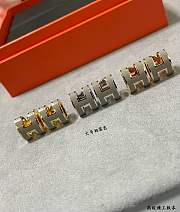 Fortok Hermes Grey Linlang Earrings in Gold / Rose Gold / Silver - 2