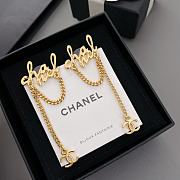 Fortok Chanel Asymmetrical Letter Tassel Earrings - 3