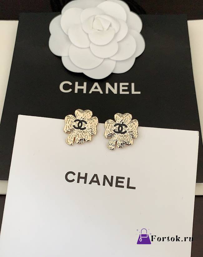 Fortok Chanel Four-leaf Clover Earrings - 1