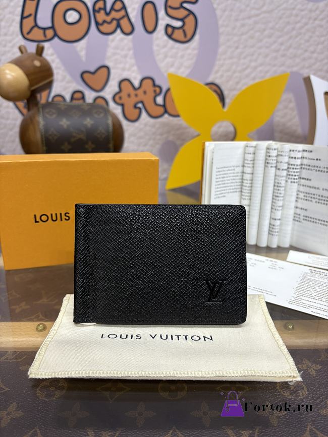 Fortok Louis Vuitton Pince Wallet Black 12x8cm - 1
