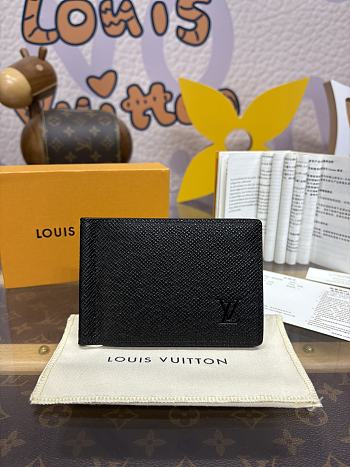 Fortok Louis Vuitton Pince Wallet Black 12x8cm