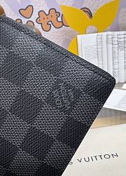 Fortok Louis Vuitton Pince Wallet Black & Grey N61000 12x8cm  - 2