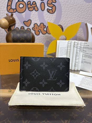 Fortok Louis Vuitton Pince Wallet Black M66543 12x8cm 