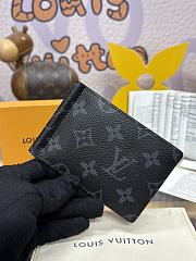 Fortok Louis Vuitton Pince Wallet Black M66543 12x8cm  - 3