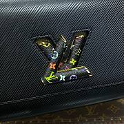 Fortok Louis Vuitton x TM Twist MM Slim Bag Black M13243 23x8x16cm - 4