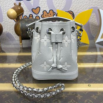 Fortok Louis Vuitton Nano Noé Handbag Grey M14224 13x16x10cm