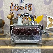 Fortok Louis Vuitton Silver Embossed Box Bag M45673 22.5x14.5x11.5cm - 4