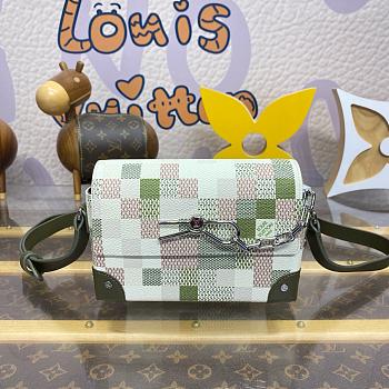 Fortok Louis Vuitton Steamer Bag White Camouflage N00108 18x6.5x11cm