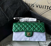 Fortok Chanel Metallic Caviar Quilted Mini Rectangular Flap Green 23x14cm - 4