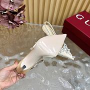 Fortok Gucci Pump With Crystals Beige Satin - 4