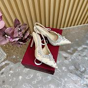 Fortok Gucci Pump With Crystals Beige Satin - 5