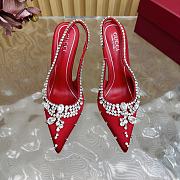 Fortok Gucci Pump With Crystals Red Satin - 4