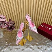 Fortok Gucci Pump With Crystals Light Pink Satin - 4