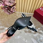 Fortok Gucci Pump With Crystals Black Satin - 6