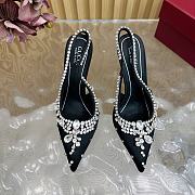 Fortok Gucci Pump With Crystals Black Satin - 4
