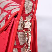Fortok Valentino Garavani La Grand Deuxieme Toile Shoulder Bag Red 28x25x6cm - 6