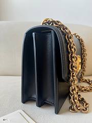  Fortok Valentino Garavani Vain Calfskin Handbag Black 24x16x8cm - 4