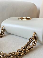  Fortok Valentino Garavani Vain Calfskin Handbag White 24x16x8cm - 6