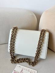  Fortok Valentino Garavani Vain Calfskin Handbag White 24x16x8cm - 4