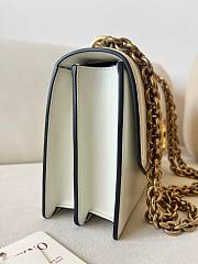  Fortok Valentino Garavani Vain Calfskin Handbag White 24x16x8cm - 2