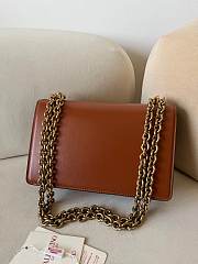 Fortok Valentino Garavani Vain Calfskin Handbag Brown 24x16x8cm - 5