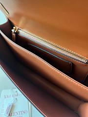 Fortok Valentino Garavani Vain Calfskin Handbag Brown 24x16x8cm - 3