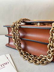 Fortok Valentino Garavani Vain Calfskin Handbag Brown 24x16x8cm - 2