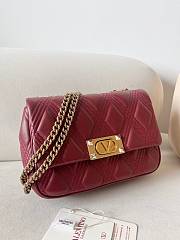 Fortok Valentino Garavani Bag In Burgundy Quilted Lambskin 23x17x8cm - 3