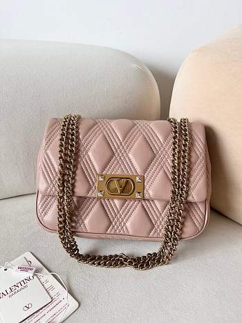 Fortok Valentino Garavani Bag In Pink Quilted Lambskin 23x17x8cm