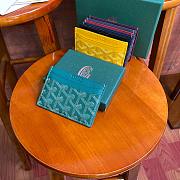 Fortok Goyard Card Holder Green 10.5x7.3cm - 4