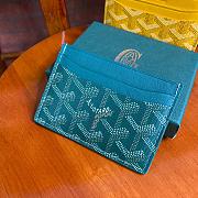 Fortok Goyard Card Holder Green 10.5x7.3cm - 3