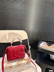 Fortok Dolce & Gabbana DG Logo Bag Red Patent Leather 15.5x13.5cm - 1