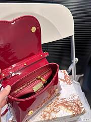 Fortok Dolce & Gabbana DG Logo Bag Red Patent Leather 15.5x13.5cm - 4
