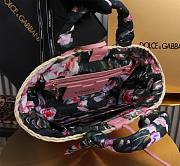 Fortok Dolce & Gabbana Rattan Woven Bag Pink Logo 35x26x16cm - 3