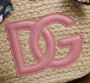 Fortok Dolce & Gabbana Rattan Woven Bag Pink Logo 35x26x16cm - 2