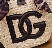 Fortok Dolce & Gabbana Rattan Woven Bag Brown Logo 35x26x16cm - 6