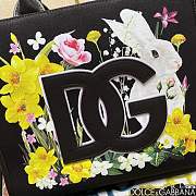 Fortok Dolce & Gabbana Tote Bag Black Canvas Color Printing 30x14x26cm - 6