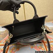 Fortok Dolce & Gabbana Tote Bag Black Canvas Color Printing 30x14x26cm - 4