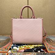 Fortok Dolce & Gabbana Tote Bag Pink Canvas Color Printing 30x14x26cm - 3