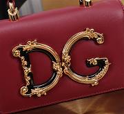 Fortok Dolce & Gabbana Mini Burgundy Leather Handbag 18x10x5cm - 2