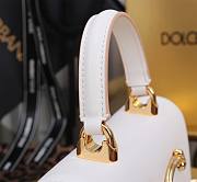 Fortok Dolce & Gabbana Mini White Leather Handbag 18x10x5cm - 5