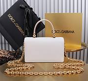 Fortok Dolce & Gabbana Mini White Leather Handbag 18x10x5cm - 4