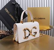 Fortok Dolce & Gabbana Mini White Leather Handbag 18x10x5cm - 3