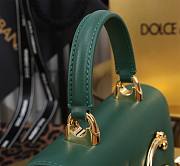 Fortok Dolce & Gabbana Mini Green Leather Handbag 18x10x5cm - 6