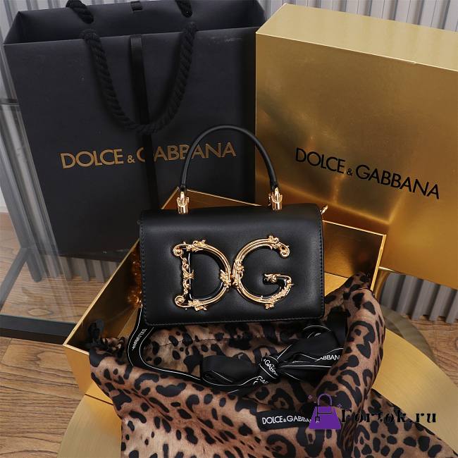 Fortok Dolce & Gabbana Mini Black Leather Handbag 18x10x5cm - 1